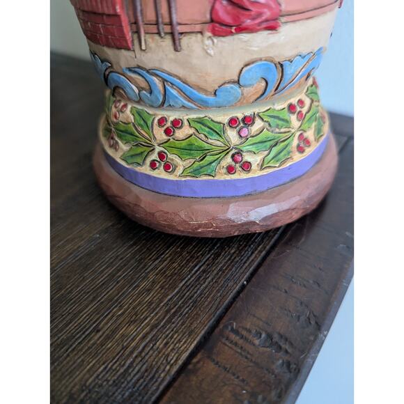 Jim Shore All Is Merry and Bright #4044666 Rotating Musical Santa Deck the Halls - Picture 5 of 6